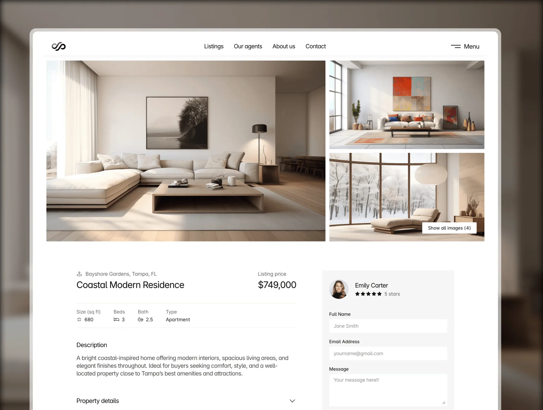 Luxterra — Real estate template 3