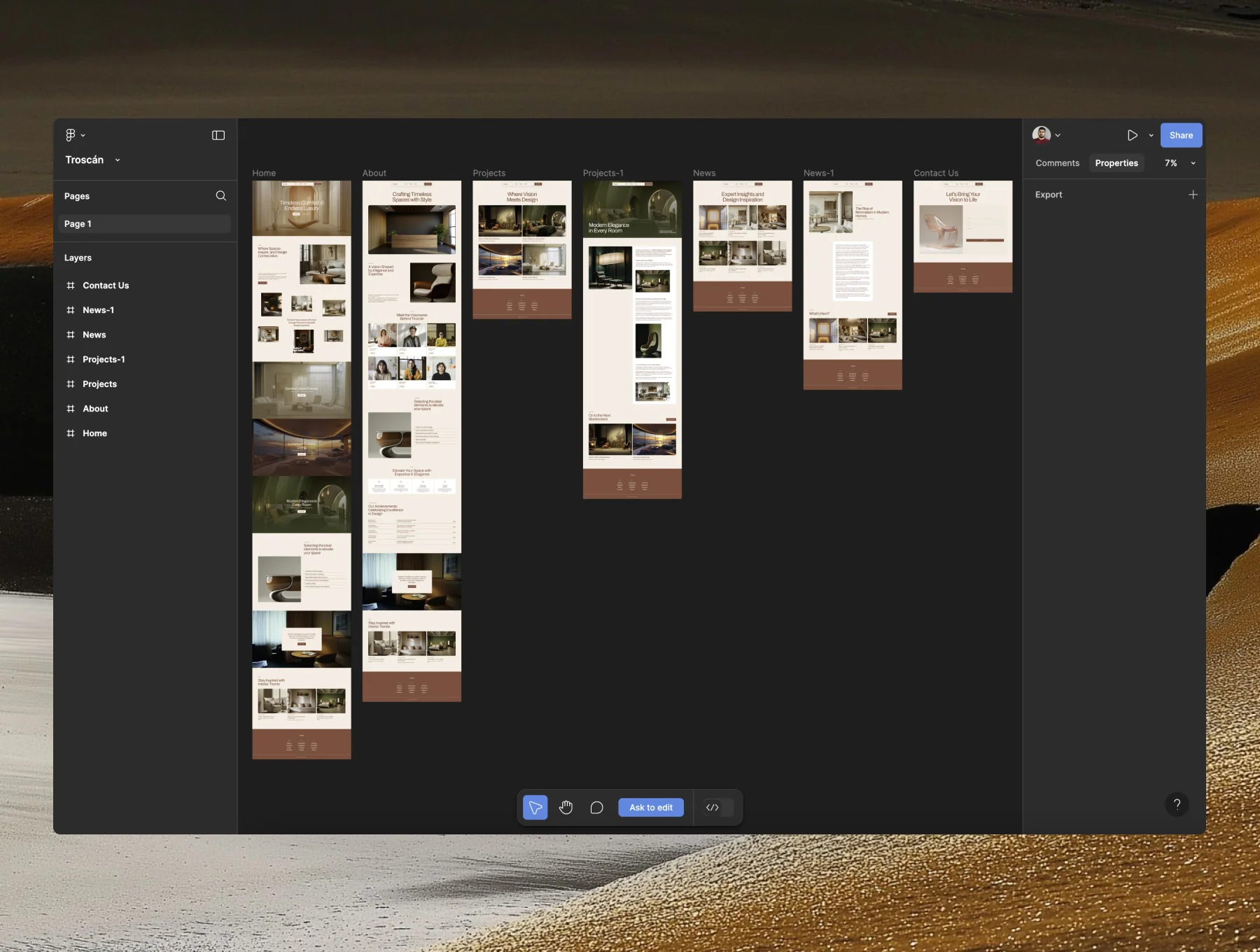 Luxury Furniture Shop Framer Template 4
