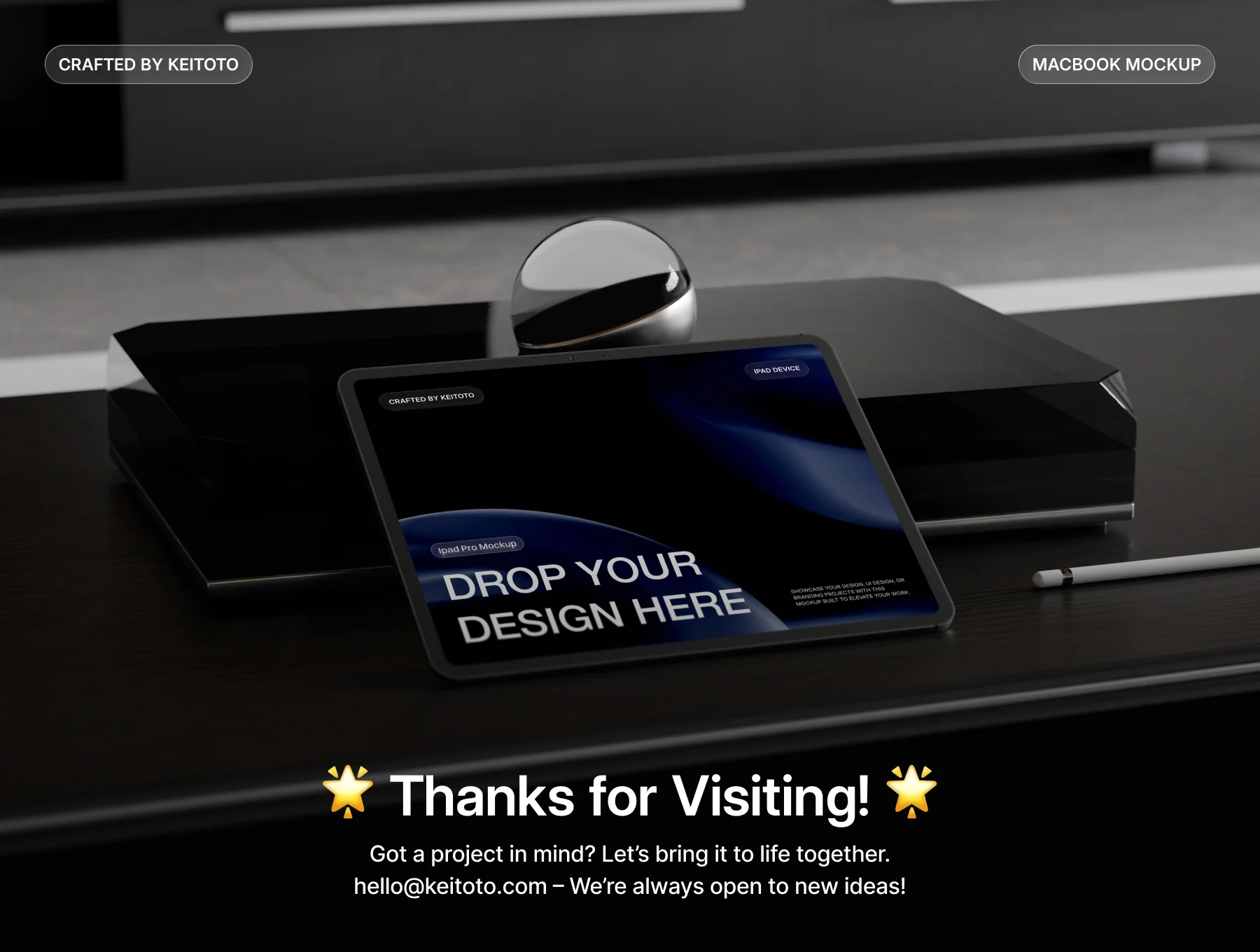 Luxury iPad Pro Workspace Mockup Set 4