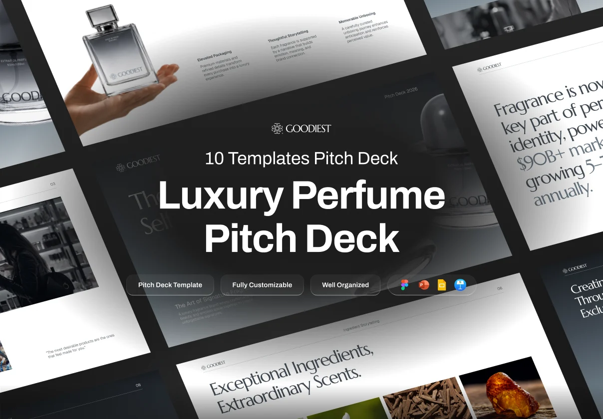 Luxury Perfume Marketing Pitch Deck Presentation Template