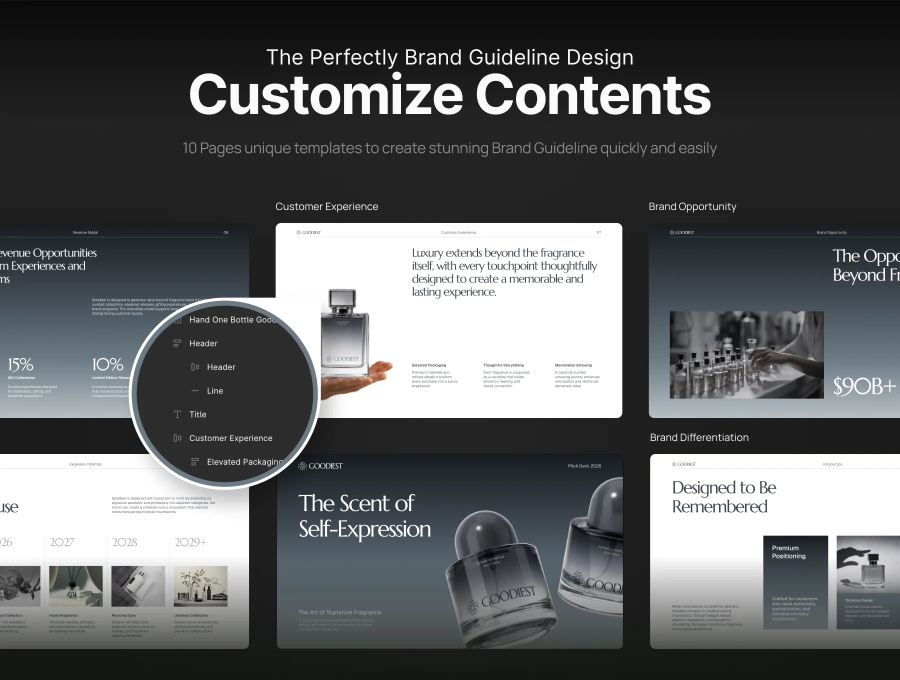 Luxury Perfume Marketing Pitch Deck Presentation Template 3