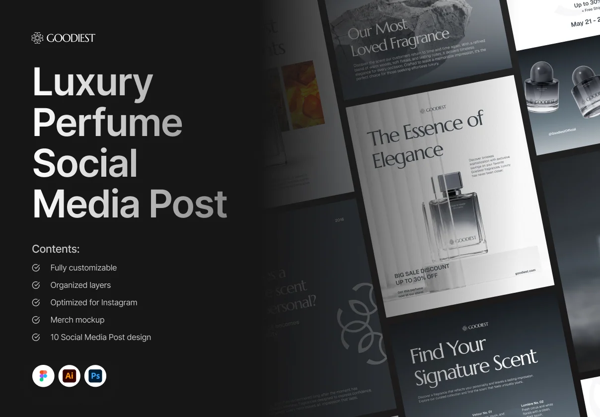 Luxury Perfume Social Media & Brand Guideline Template