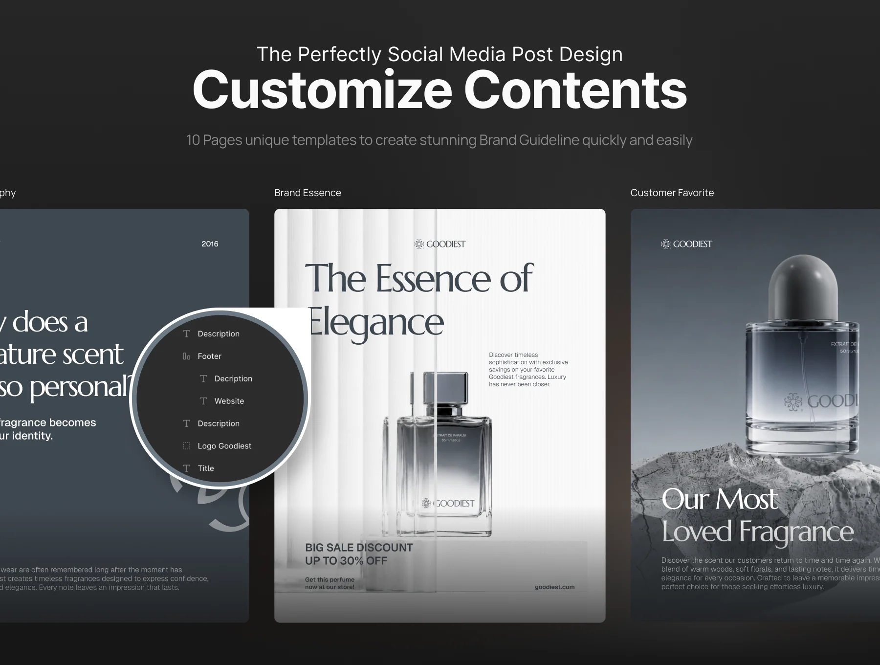 Luxury Perfume Social Media & Brand Guideline Template 3