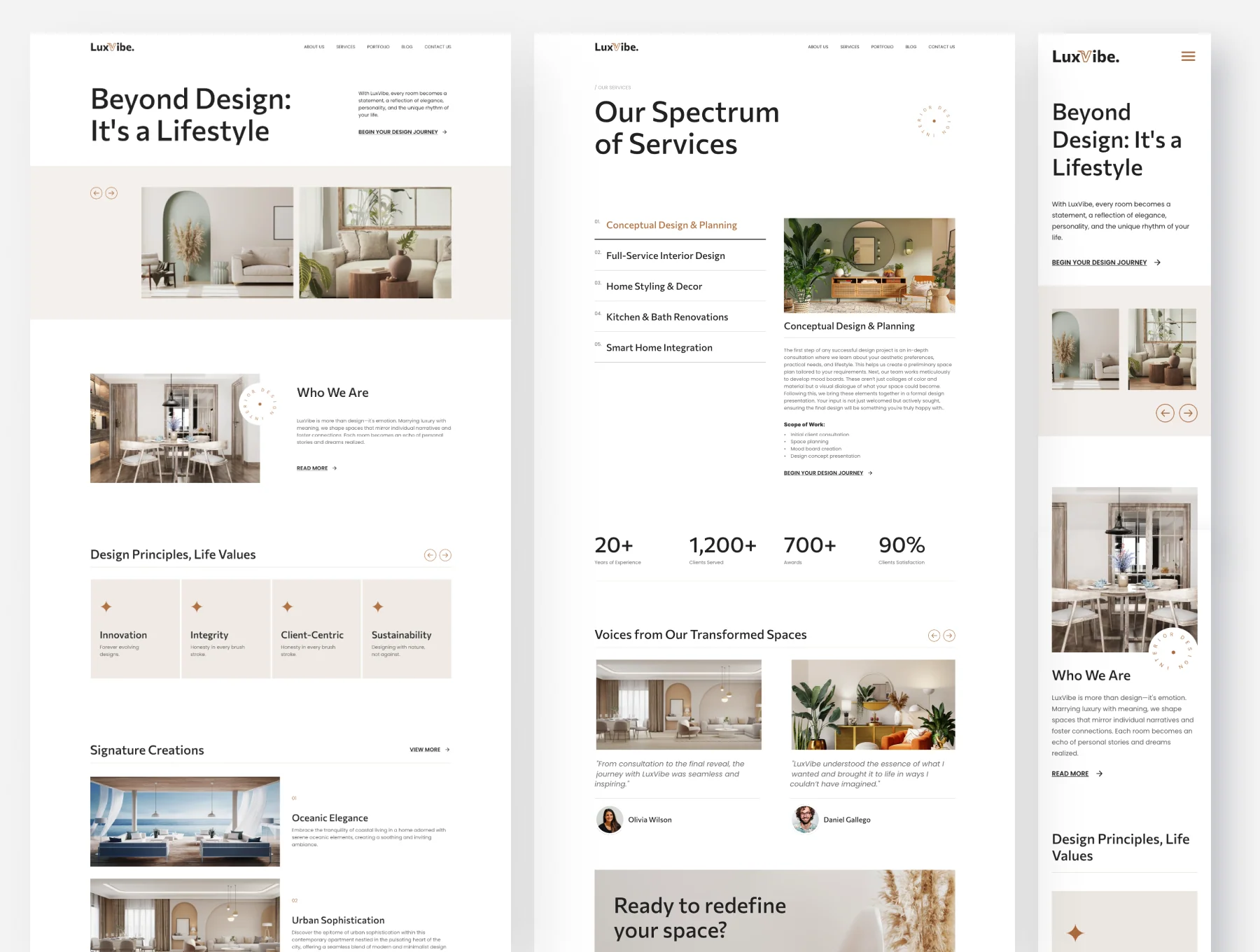 Luxvibe - Interior Design Website Framer Template