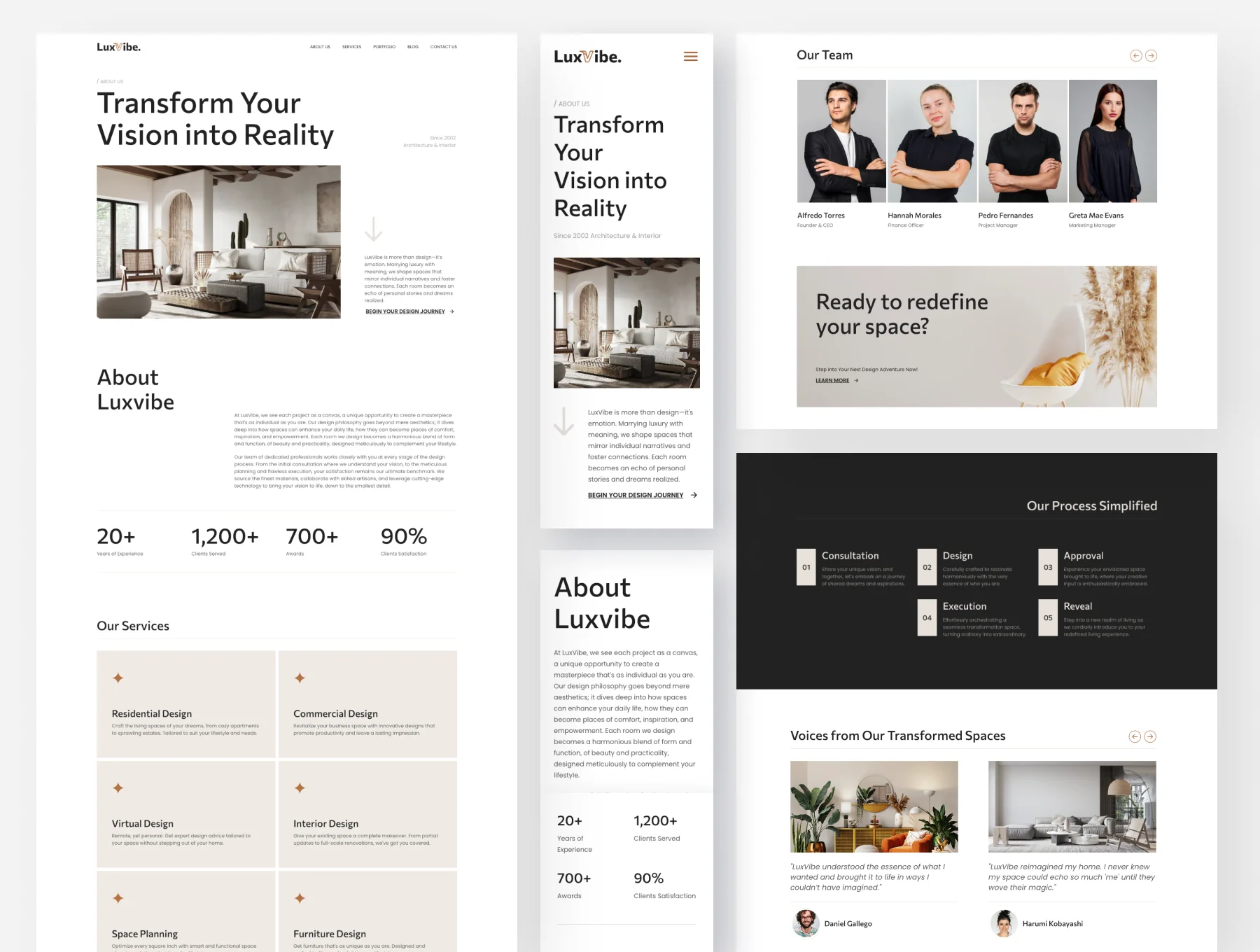 Luxvibe - Interior Design Website Framer Template 3