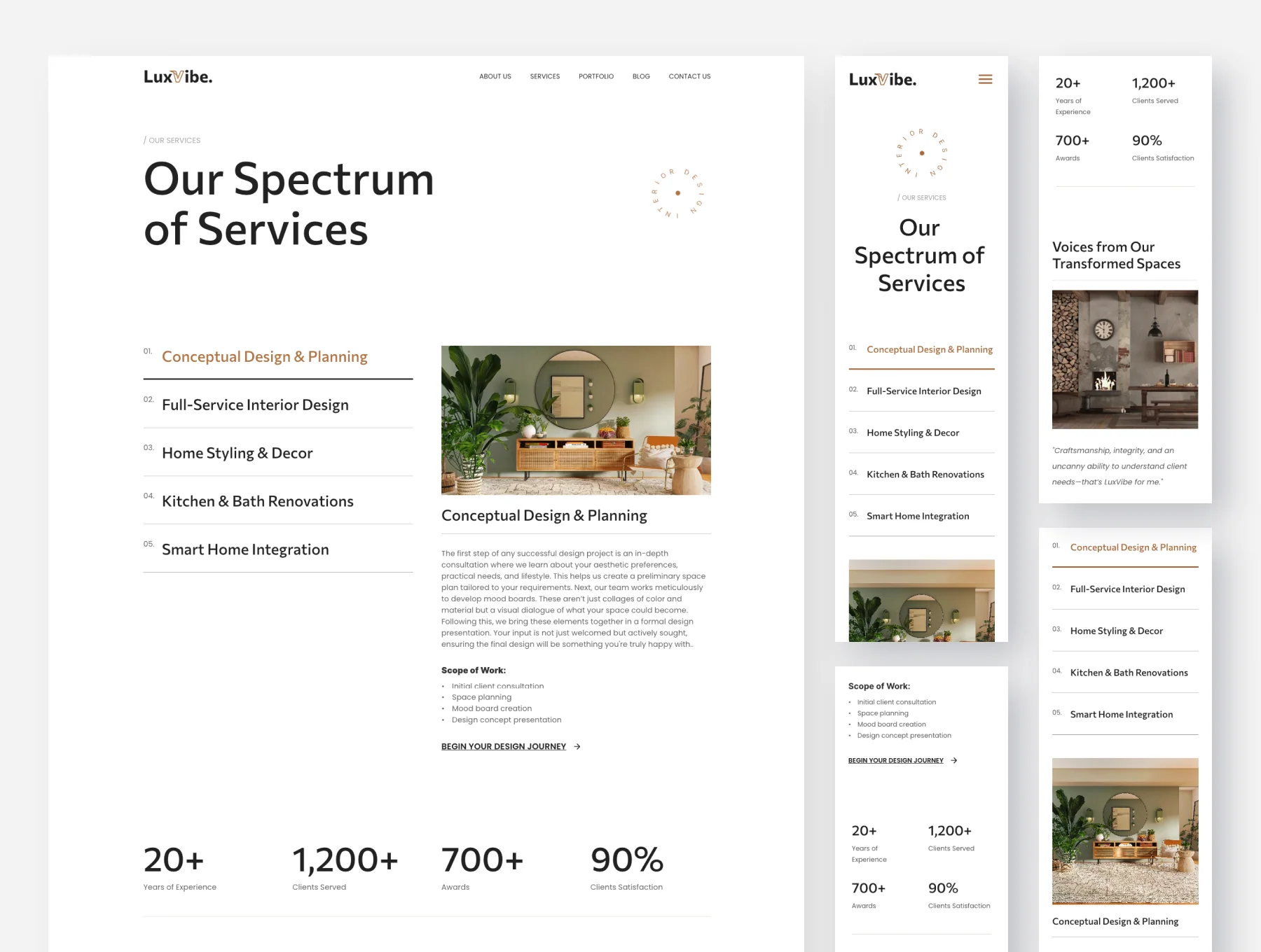 Luxvibe - Interior Design Website Framer Template 4