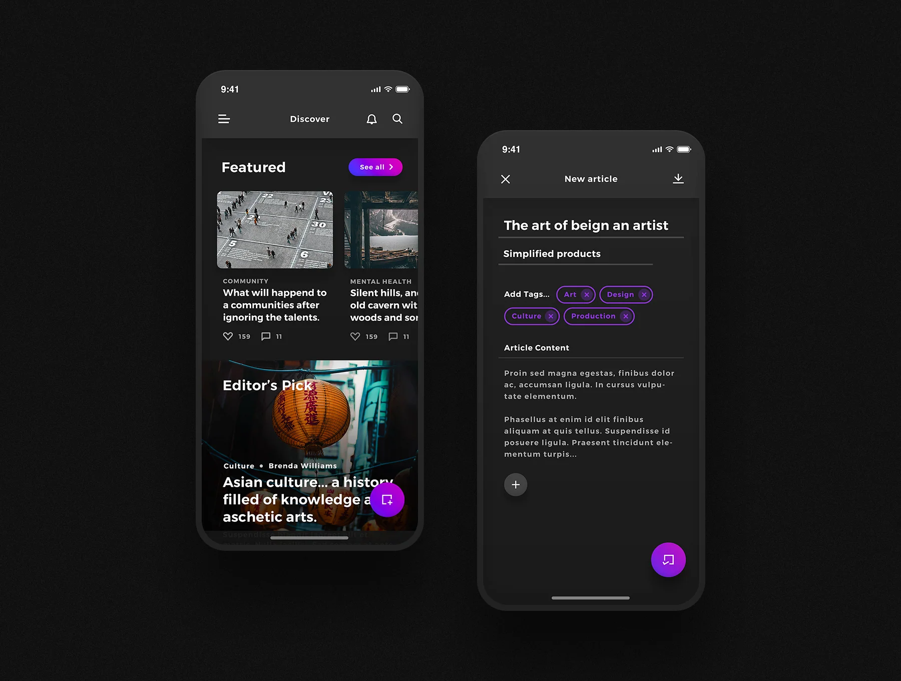Lydia - Blogging App UI Kit 9