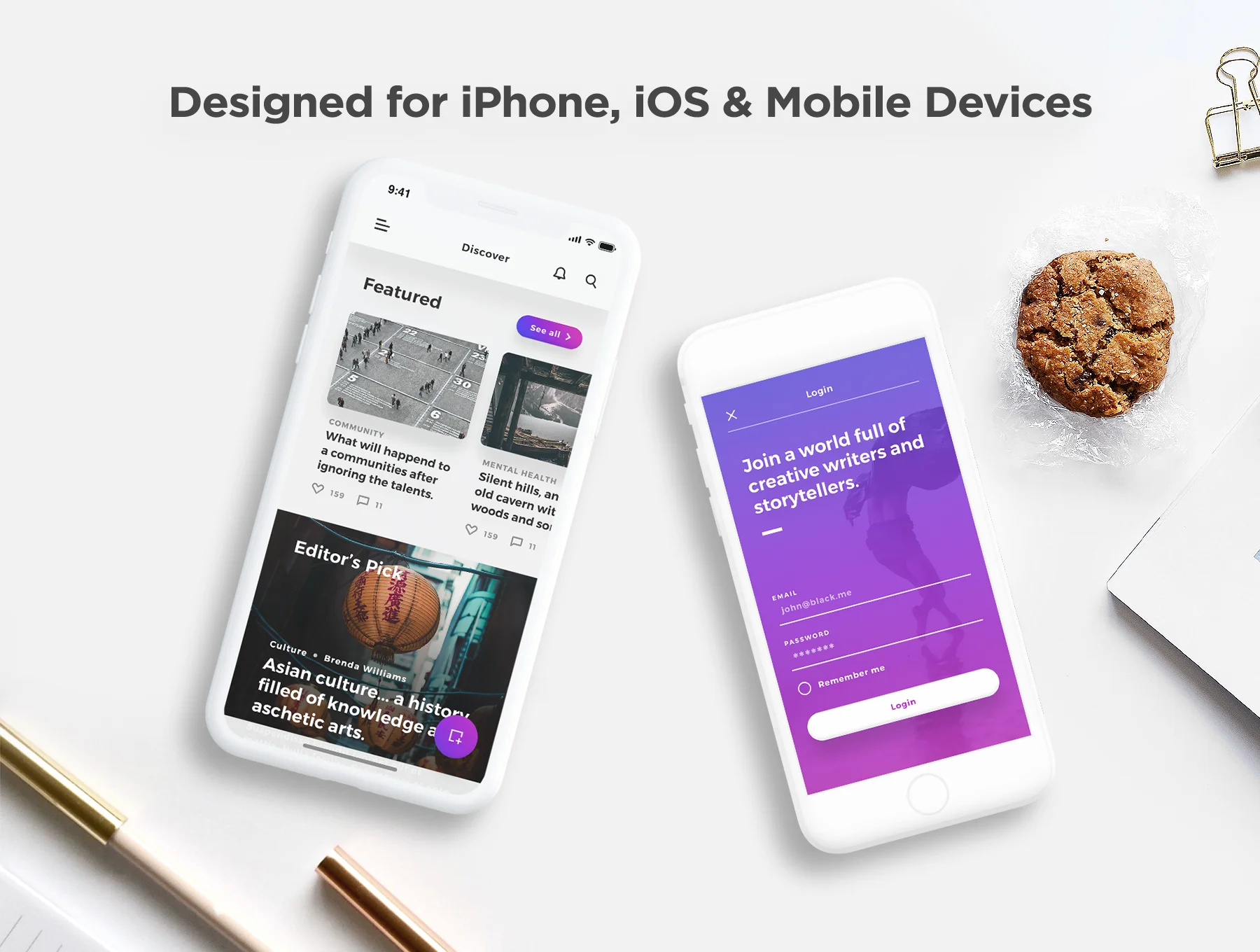 Lydia - Blogging App UI Kit 2