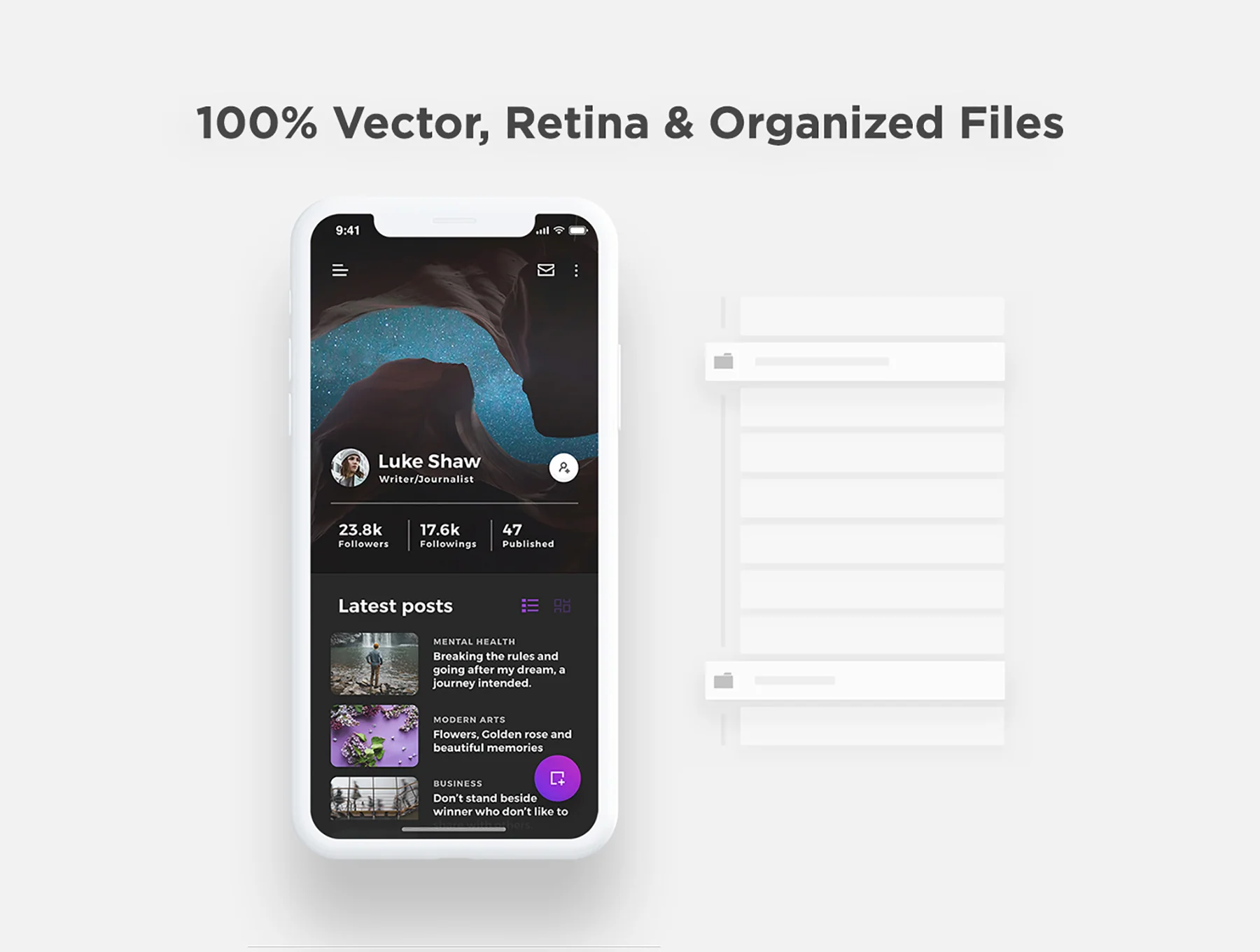Lydia - Blogging App UI Kit 7