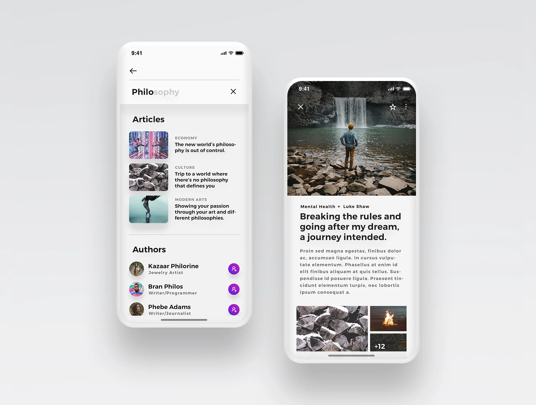 Lydia - Blogging App UI Kit 8