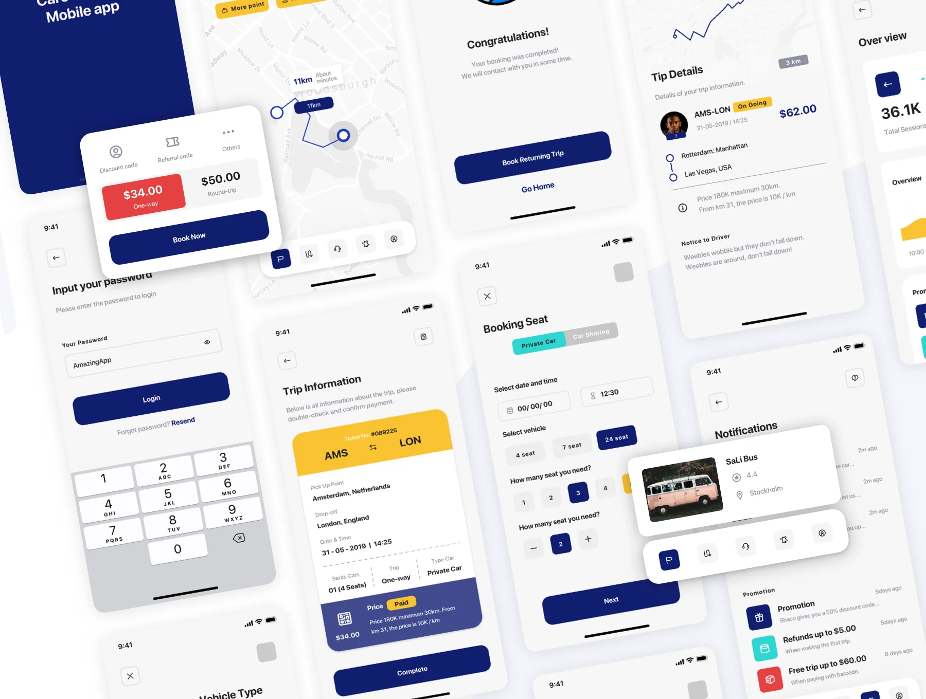 Lydia - Car Booking & Sharing Mobile App UI Kit 4