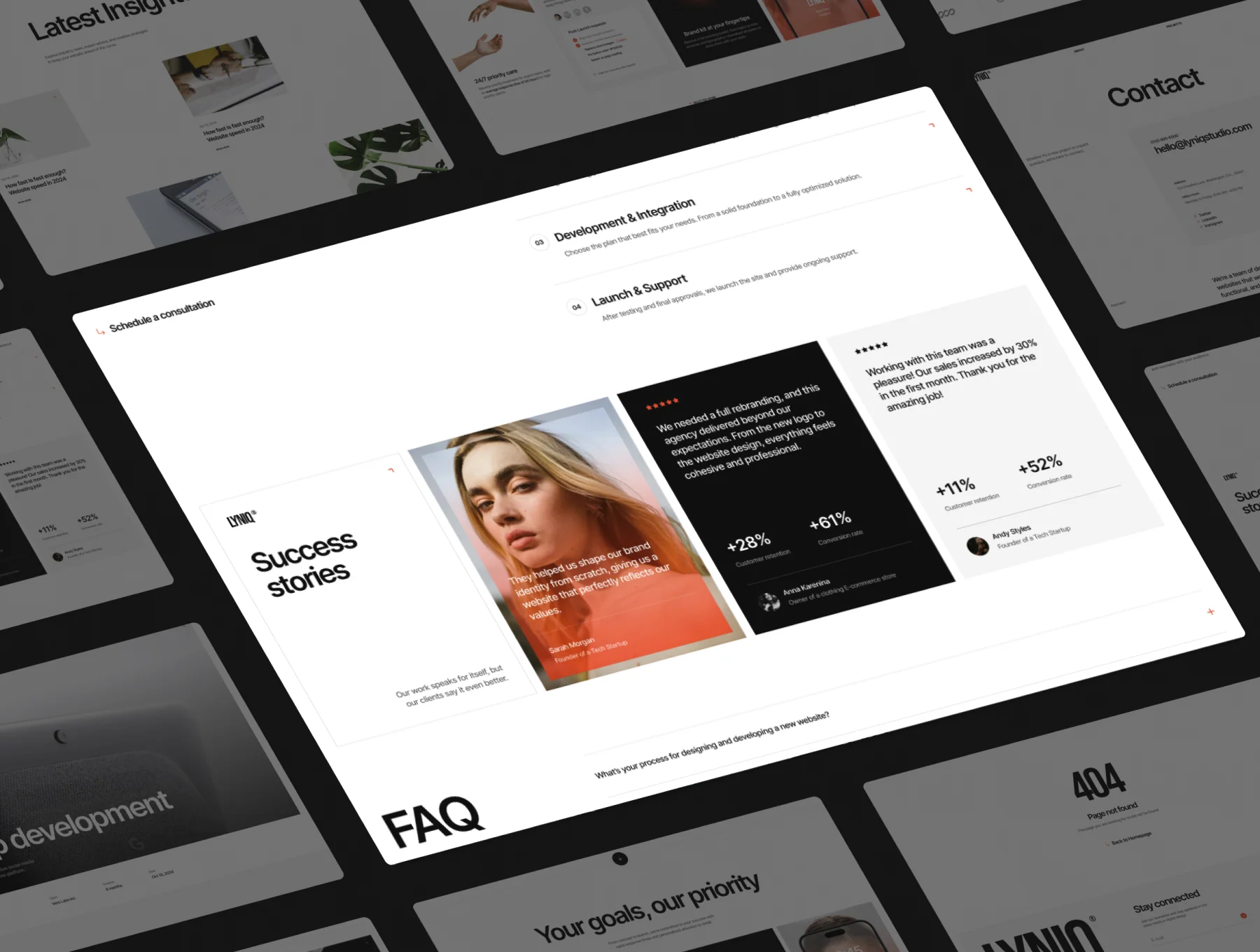LYNIQ© — Agency Framer Website Template 3