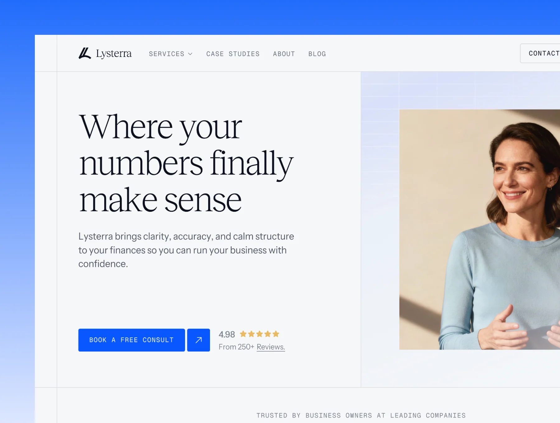 Lysterra - Business Services Website (Framer)