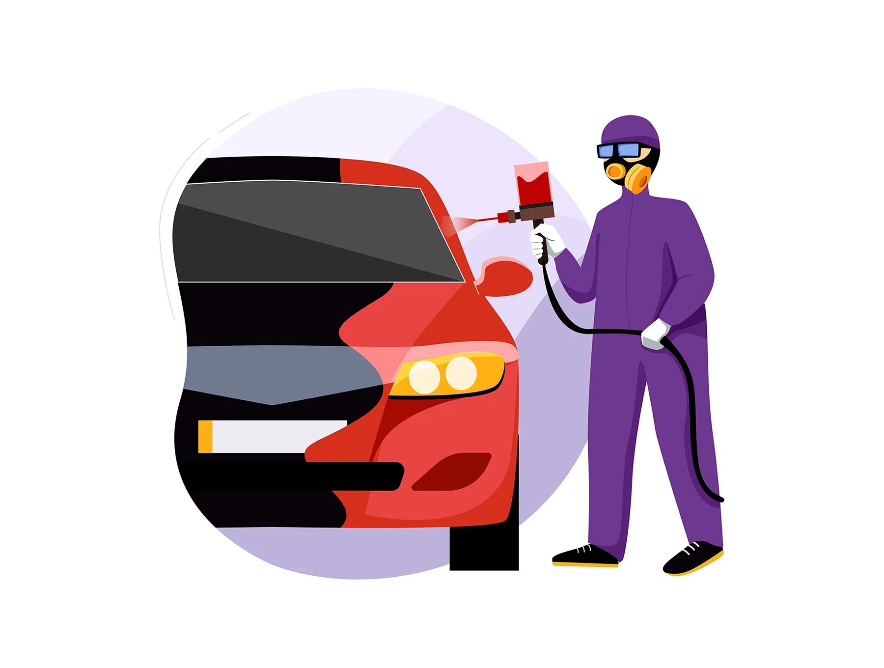 M48_Car Service Vector Scenes 9
