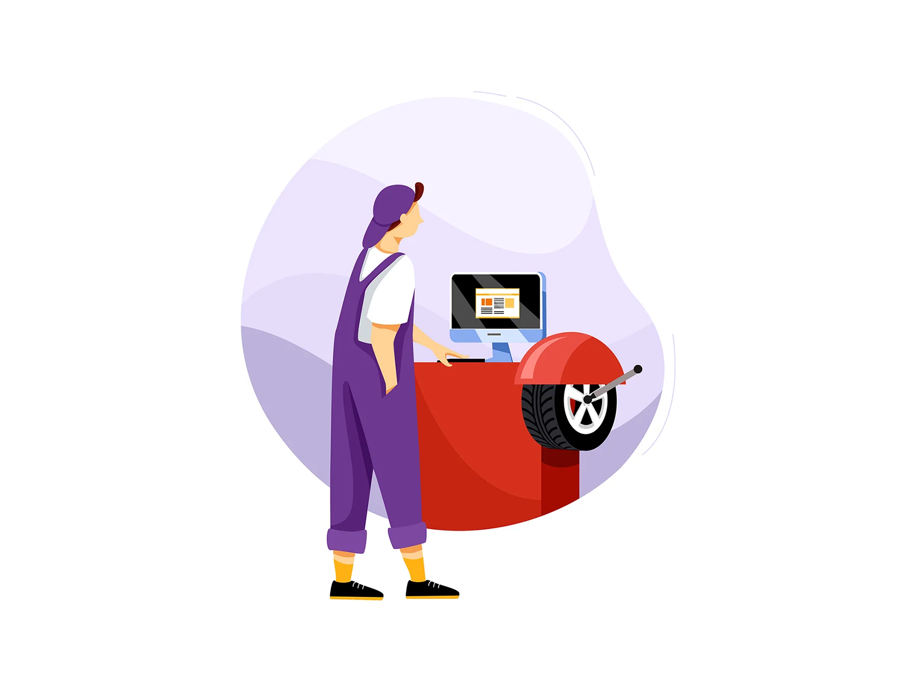 M48_Car Service Vector Scenes 12