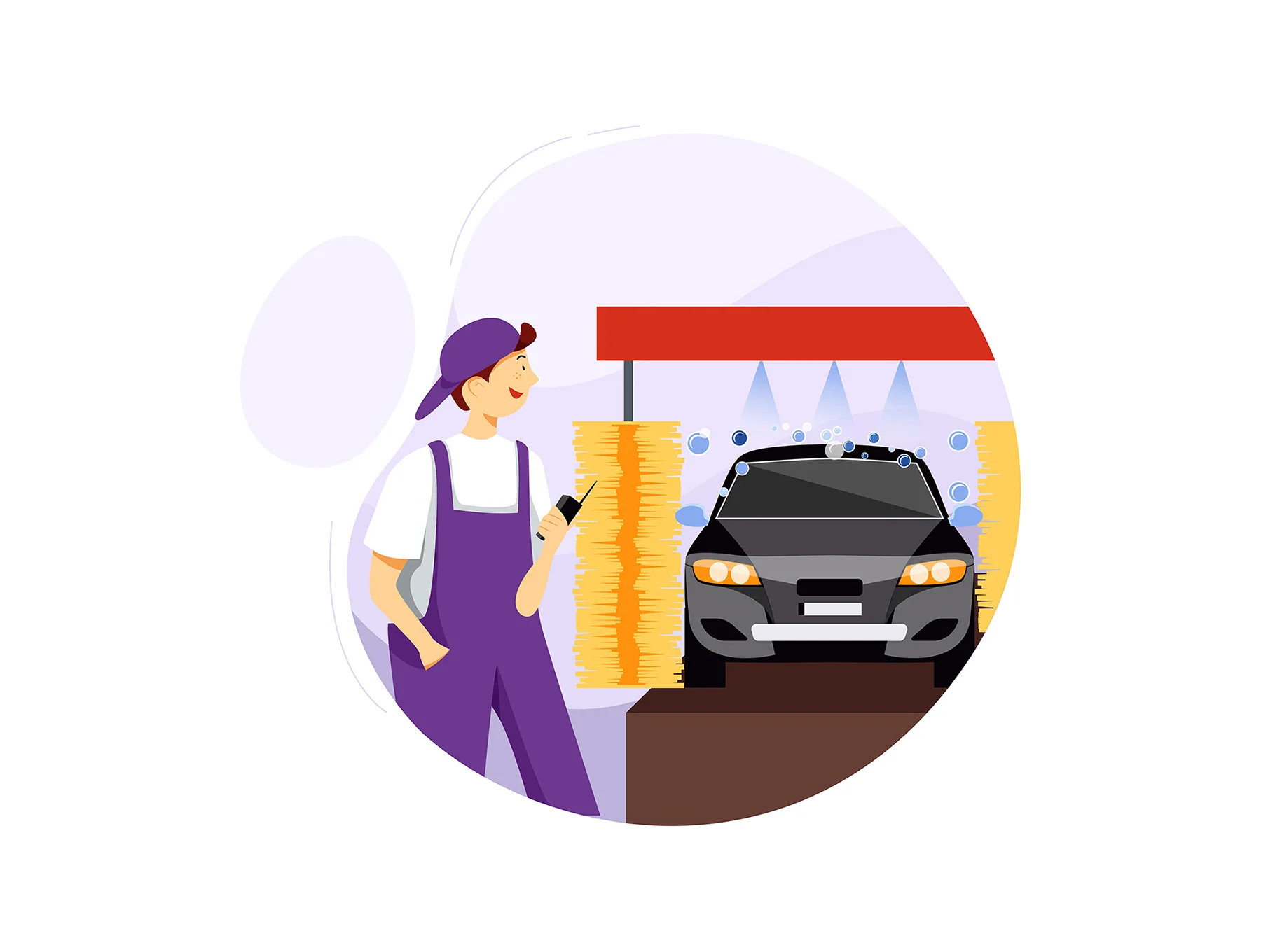 M48_Car Service Vector Scenes 3