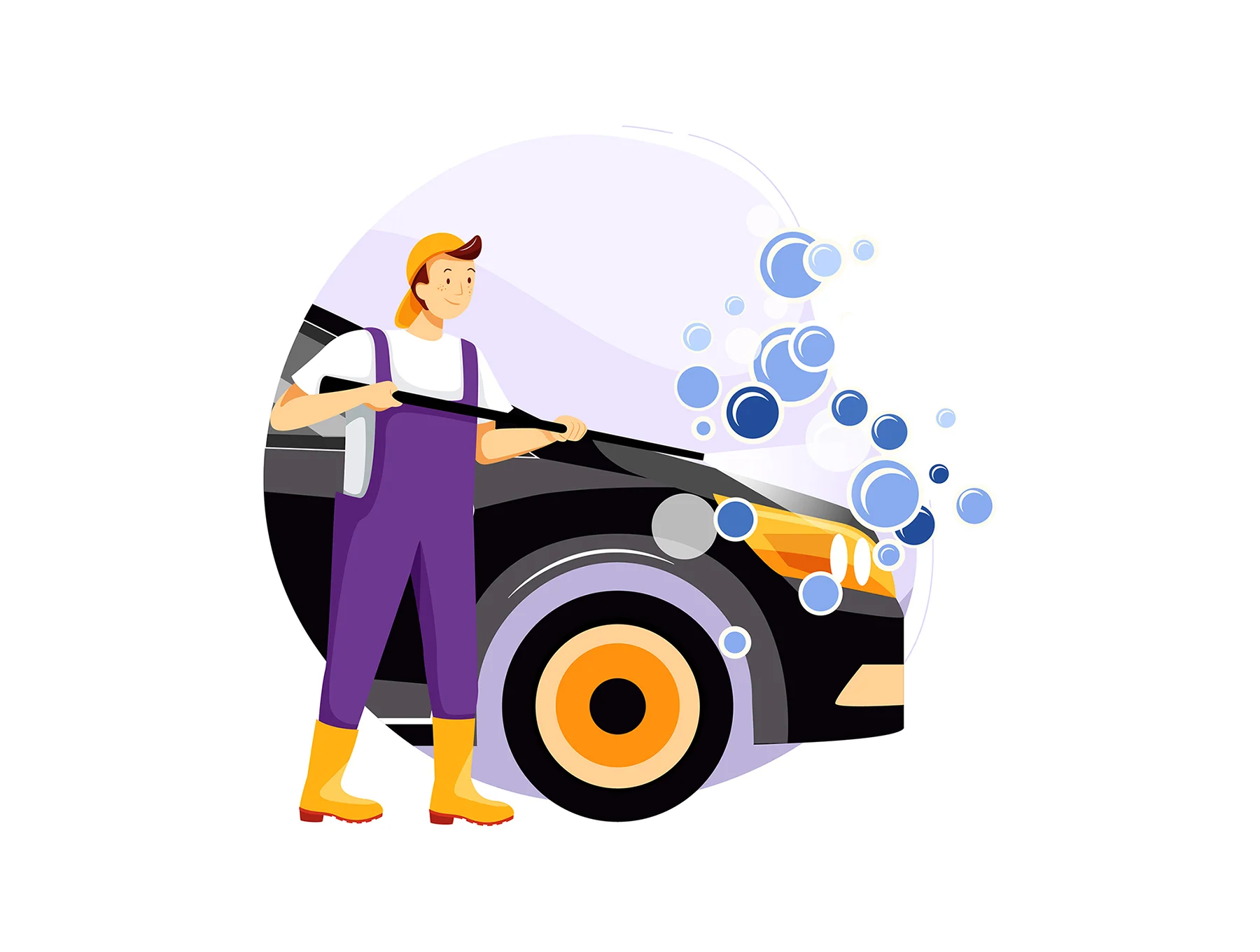 M48_Car Service Vector Scenes 4