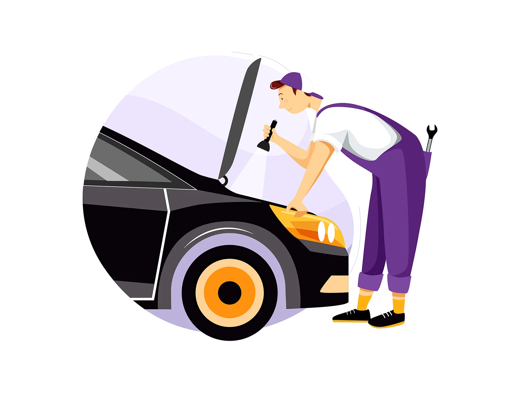 M48_Car Service Vector Scenes 7