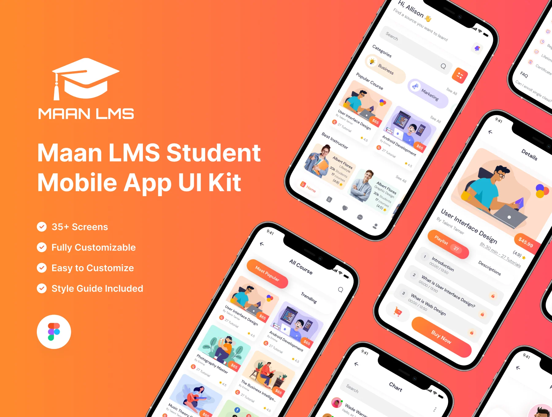 Maan LMS- Student Mobile App Flutter iOS & Android UI Kit