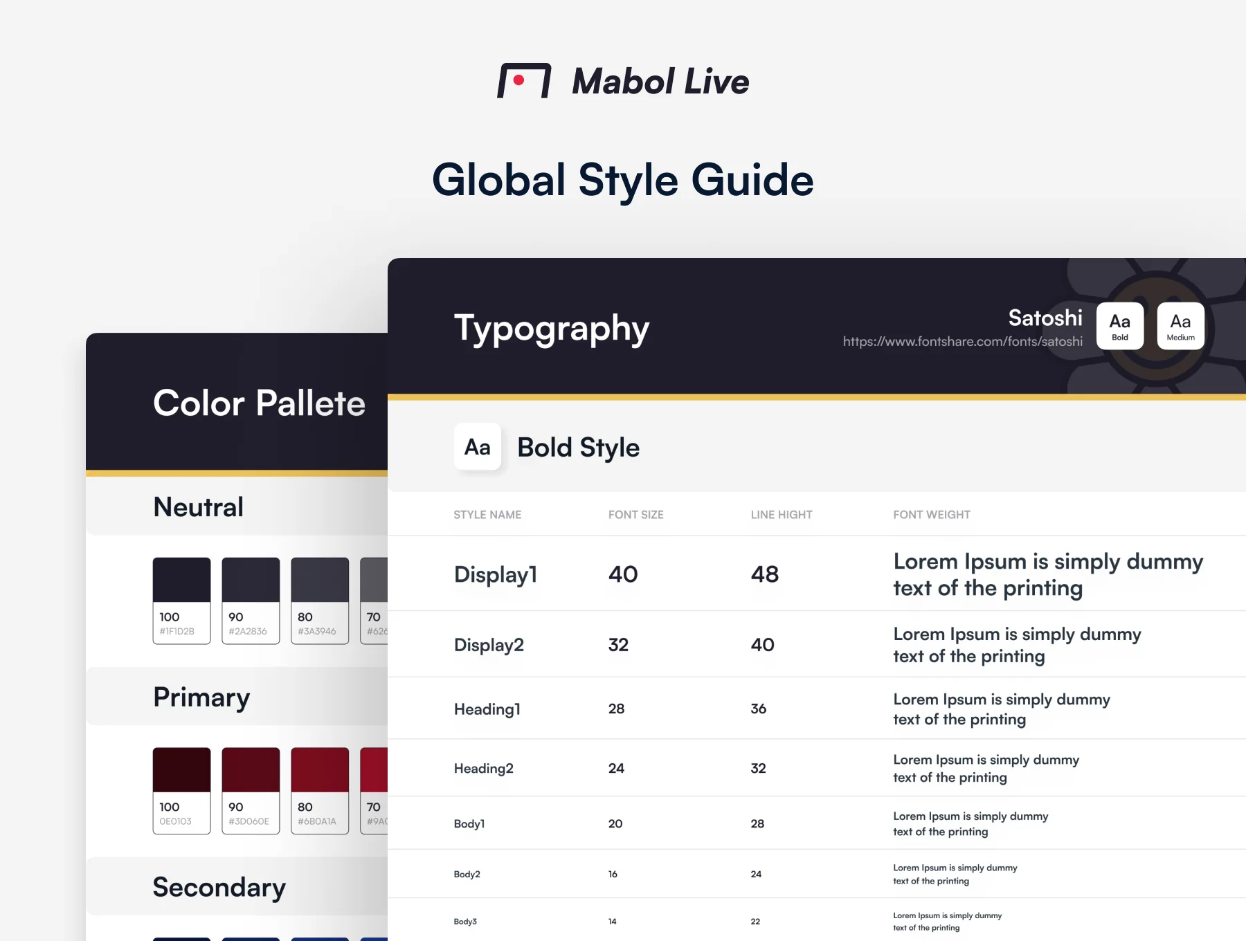 Mabol - Sports Live Dashboard UI Kit 4