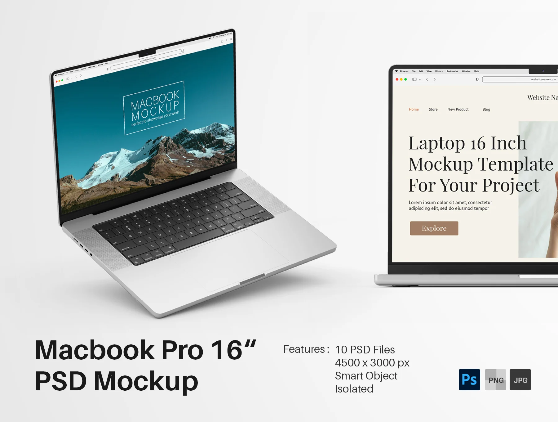 Macbook Laptop 2021 16 Inch Mockup Pack
