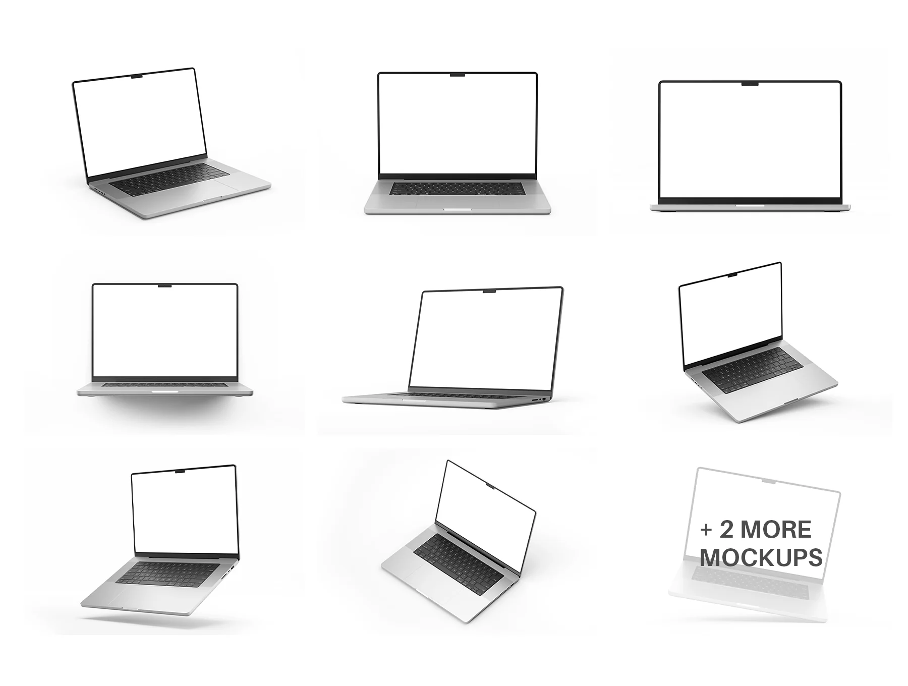 Macbook Laptop 2021 16 Inch Mockup Pack 2