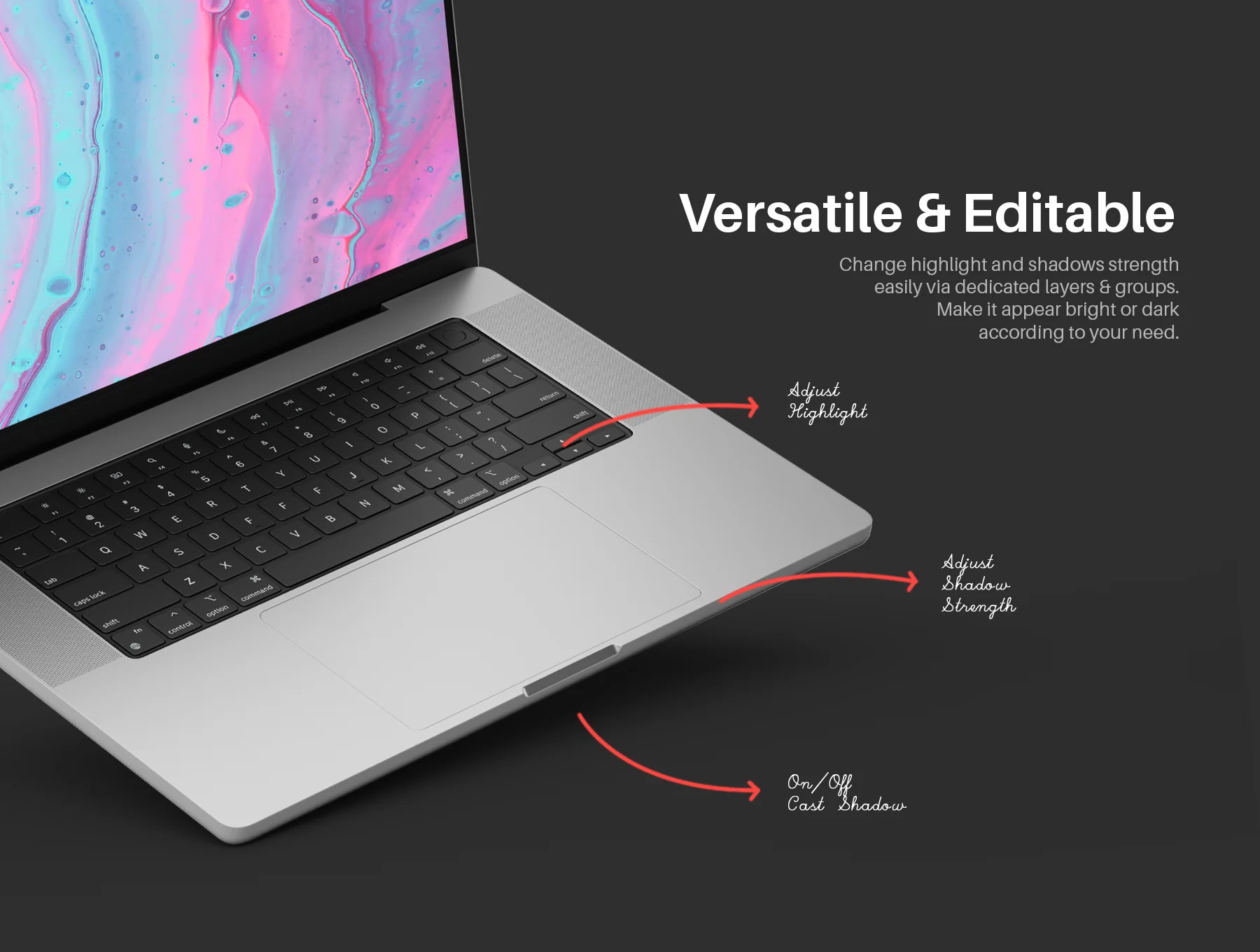 Macbook Laptop 2021 16 Inch Mockup Pack 5