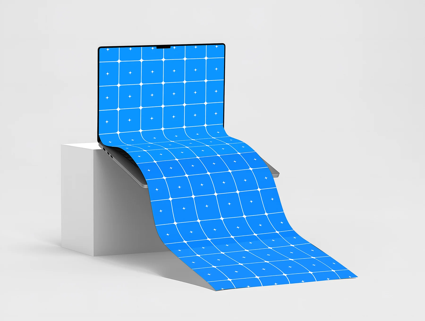 Macbook Long Scroll Extended Screen Mockup Set - 03 Scene 4