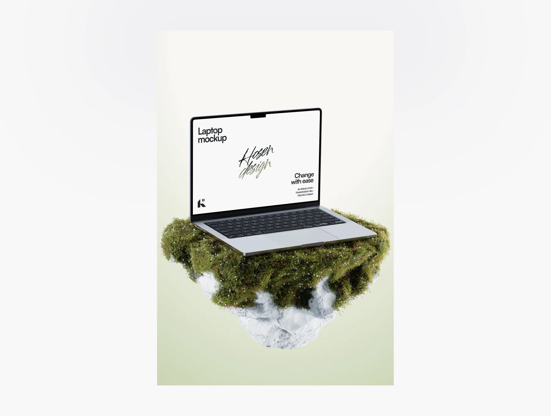 Laptop Mockup — Nature Scene 3