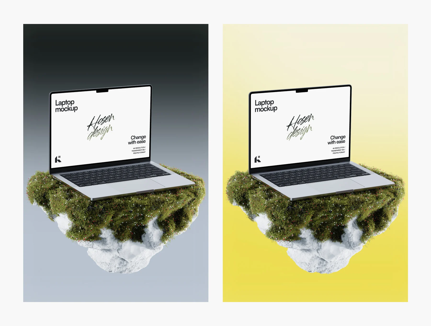 Laptop Mockup — Nature Scene 4