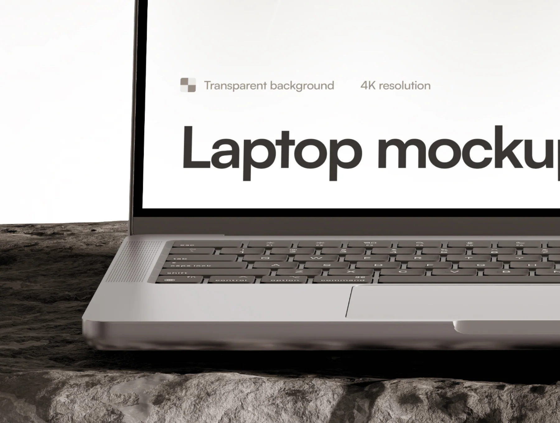 Laptop Mockup — Stone Scene 3