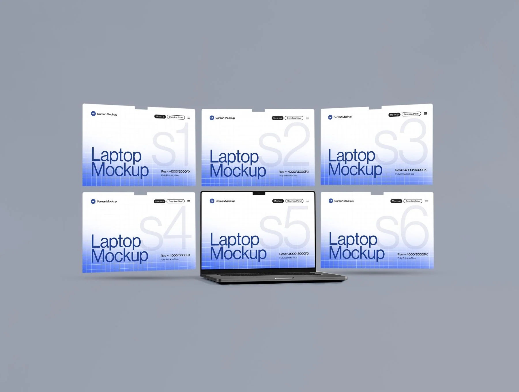 Macbook Multi Screen Webpage Mockup Set - 03 Scene 4