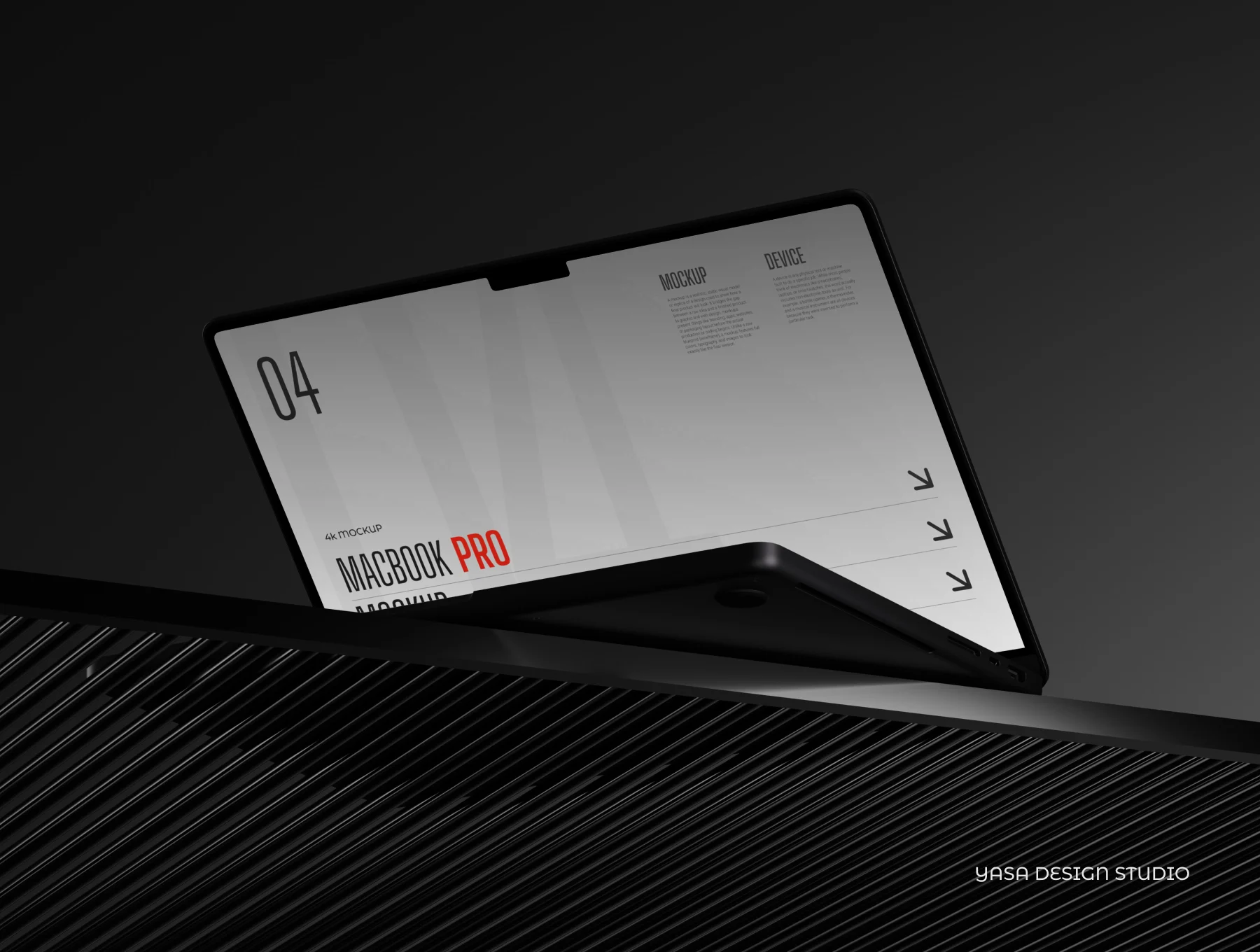 Macbook Pro 14 Inch Mockup 3D 2