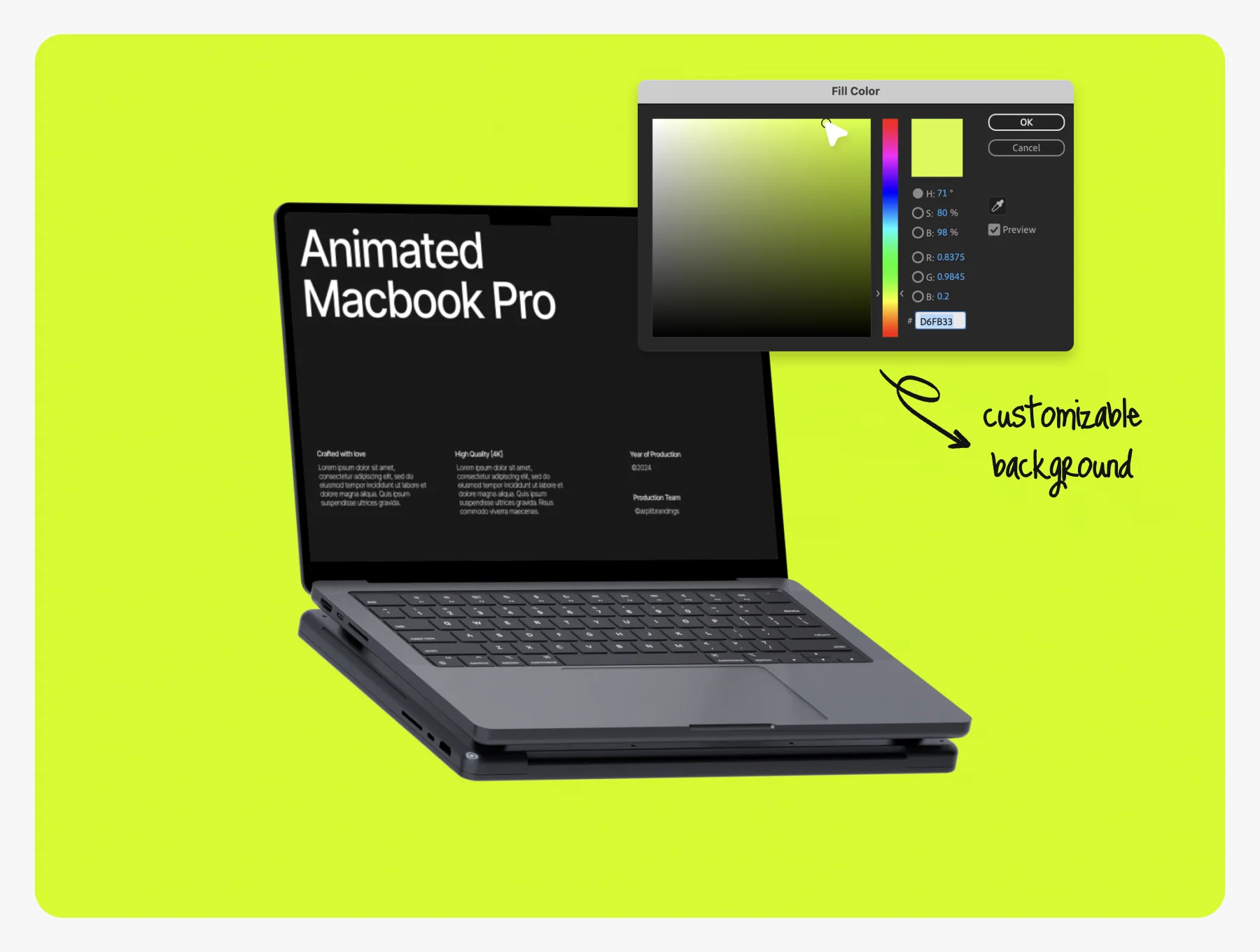 Macbook Pro Animated Loop Mockup 3