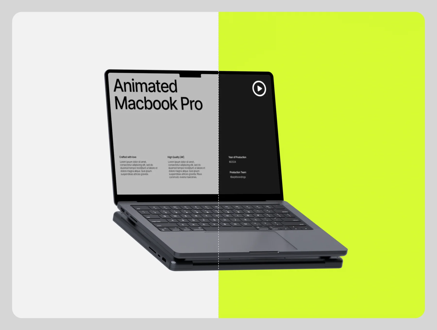 Macbook Pro Animated Loop Mockup 4