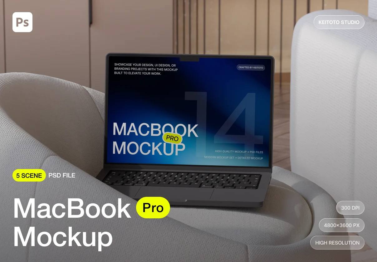 MacBook Pro Creative Home Studio Mockup Set