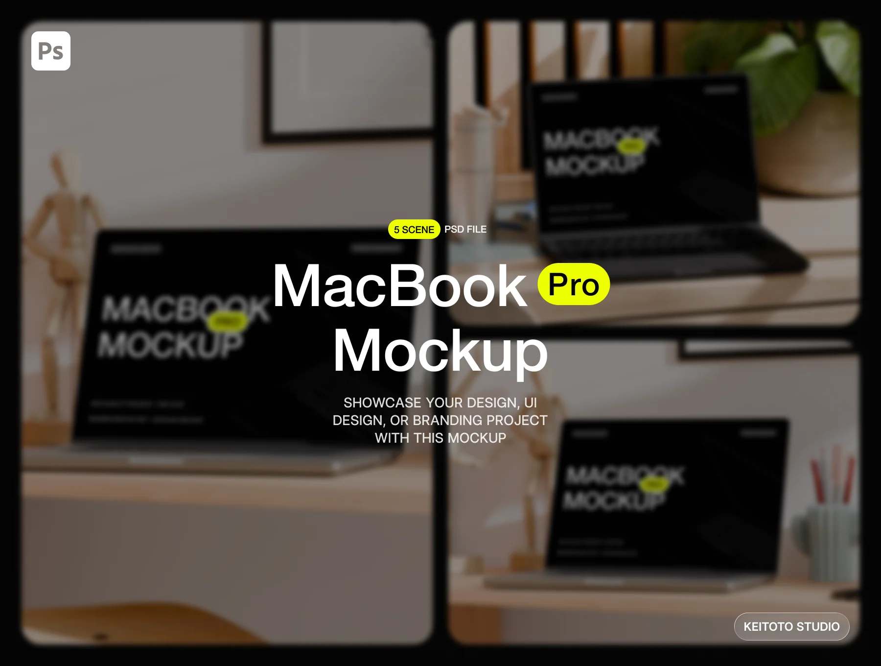 MacBook Pro Lifestyle Studio Mockup Set
