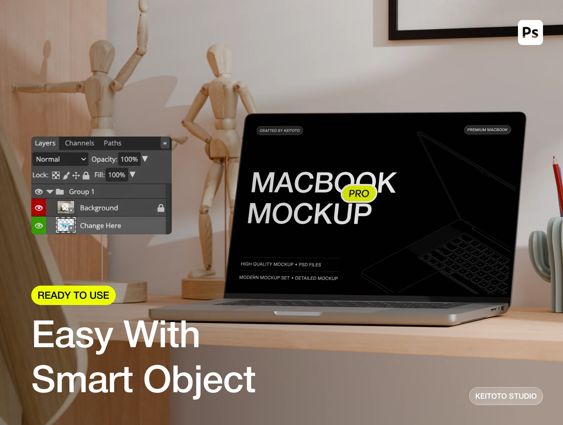 MacBook Pro Lifestyle Studio Mockup Set 3