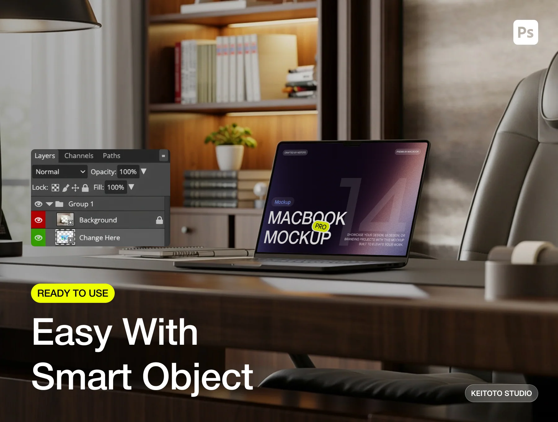 MacBook Pro M5 Mockup Luxury Marble Workspace Scene 3