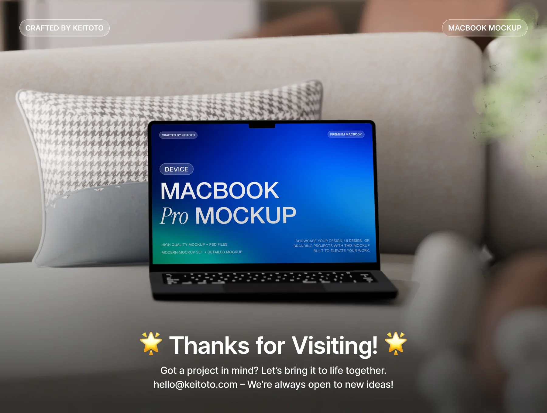 MacBook Pro M5 Mockup Modern Interior Setup 4