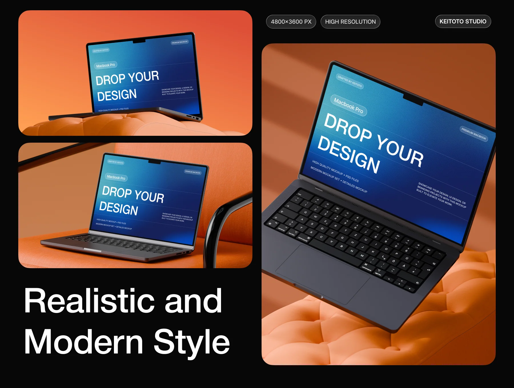 MacBook Pro Mockup Modern Living Scenes 2