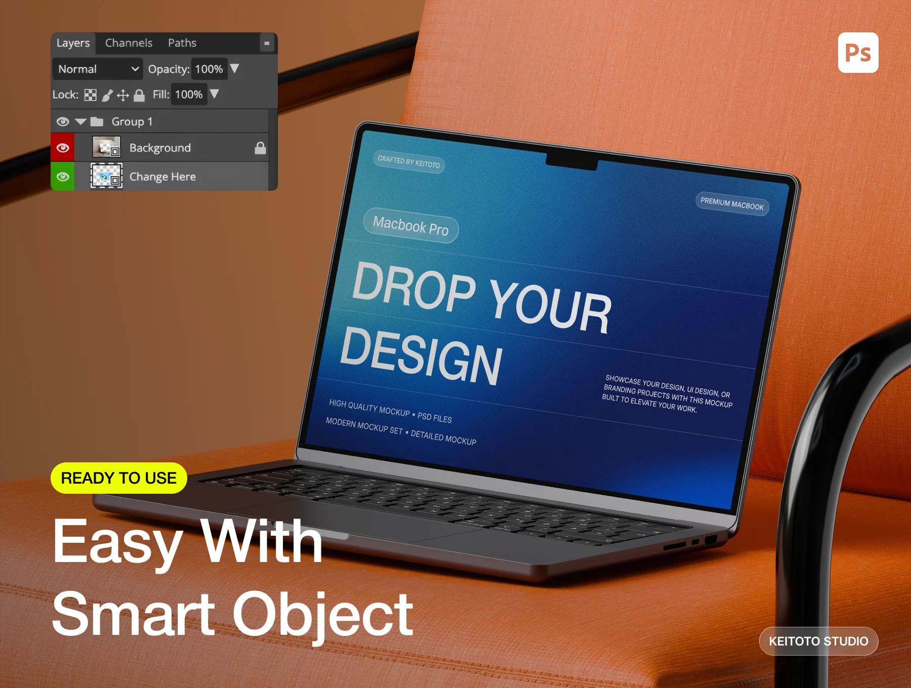 MacBook Pro Mockup Modern Living Scenes 3