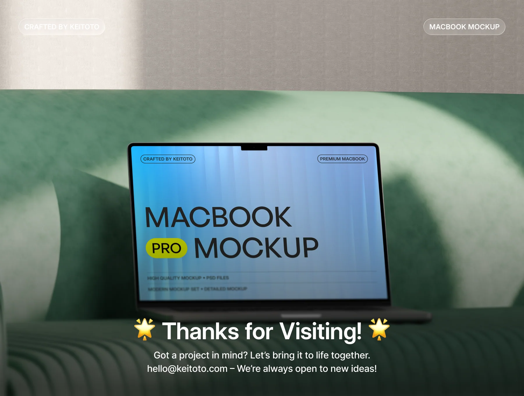 MacBook Pro Mockup Realistic Interior Scenes 4
