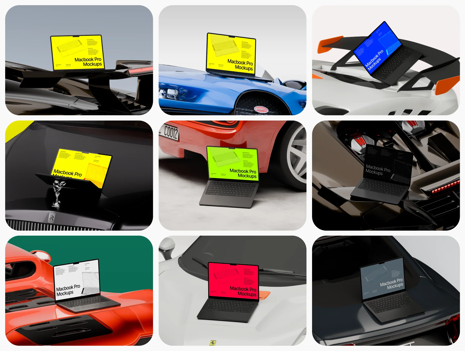 Macbook Pro Mockups: Automotive Edition 6