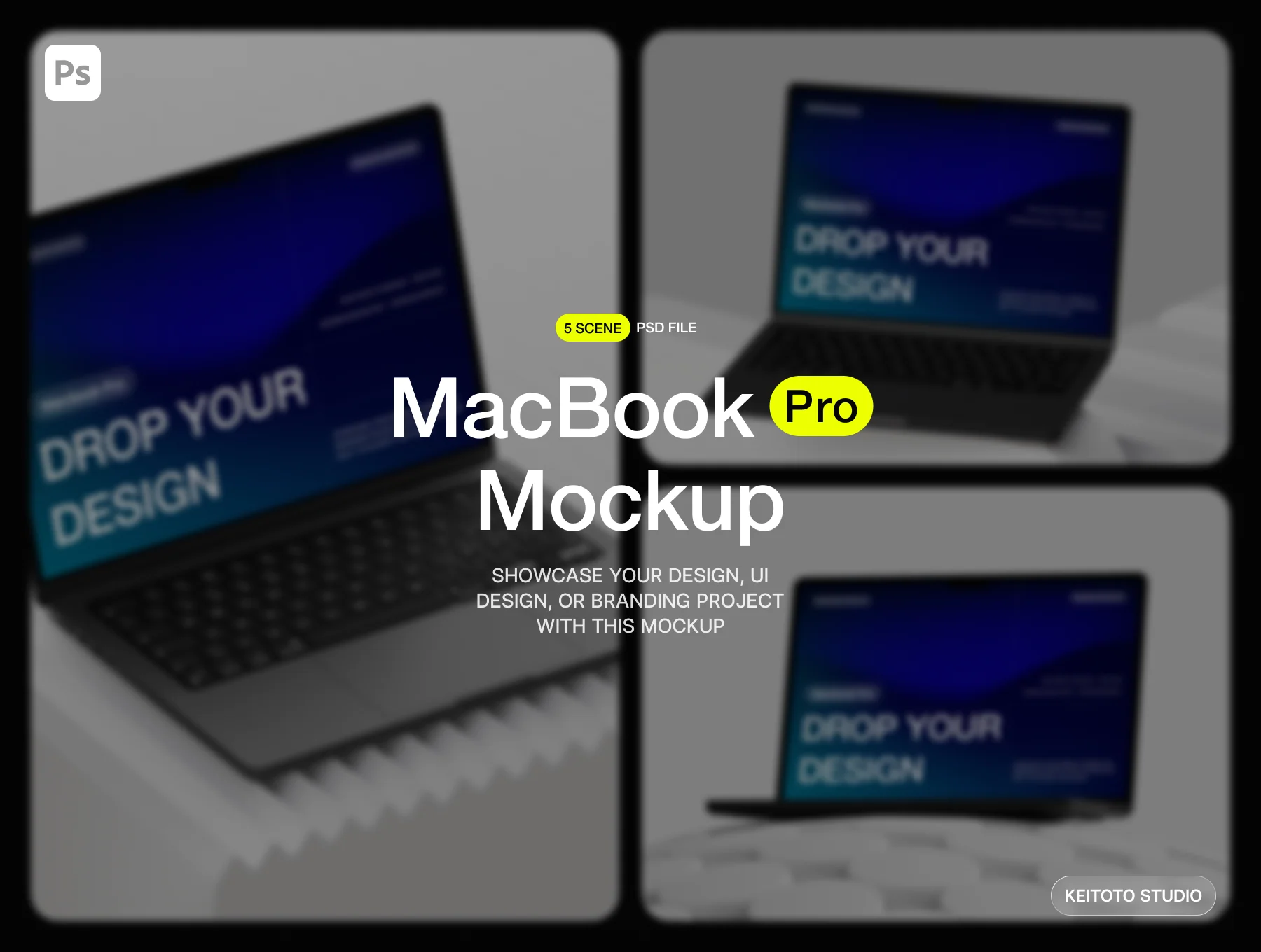 MacBook Pro Modern Light Environment Mockup