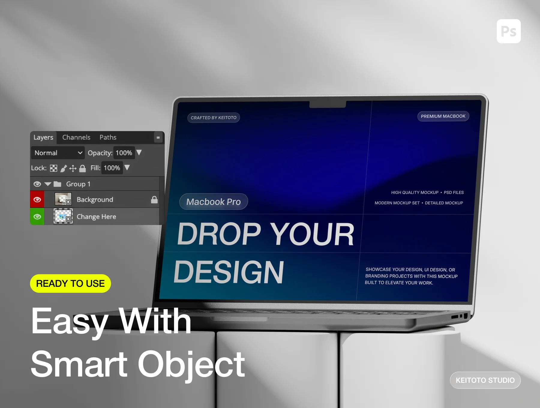 MacBook Pro Modern Light Environment Mockup 3