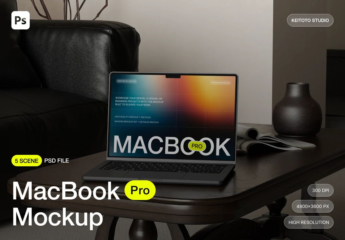 MacBook Pro Modern Lounge Presentation