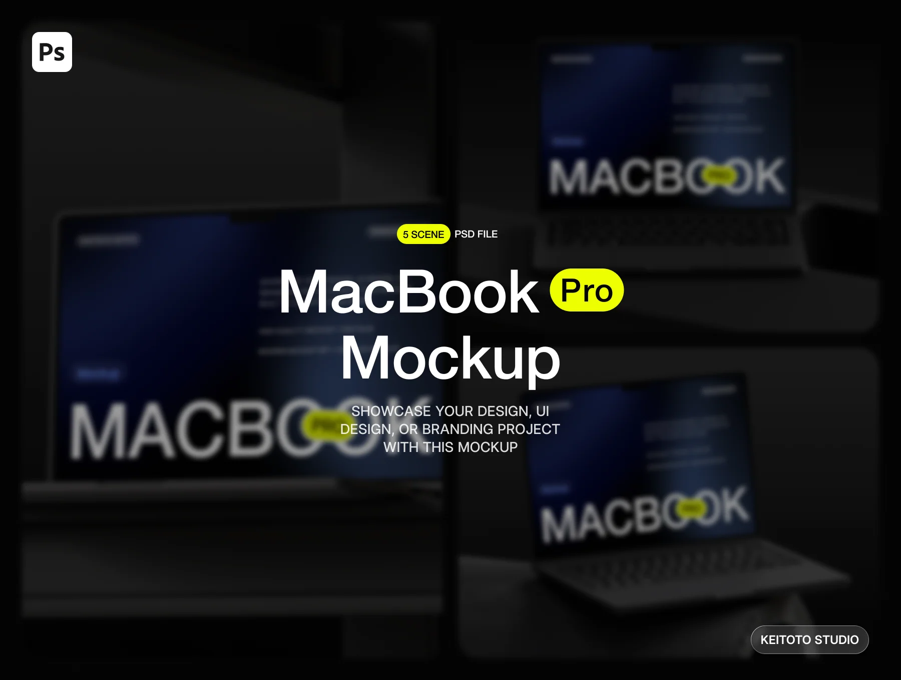 MacBook Pro Premium Noir Edition Mockup