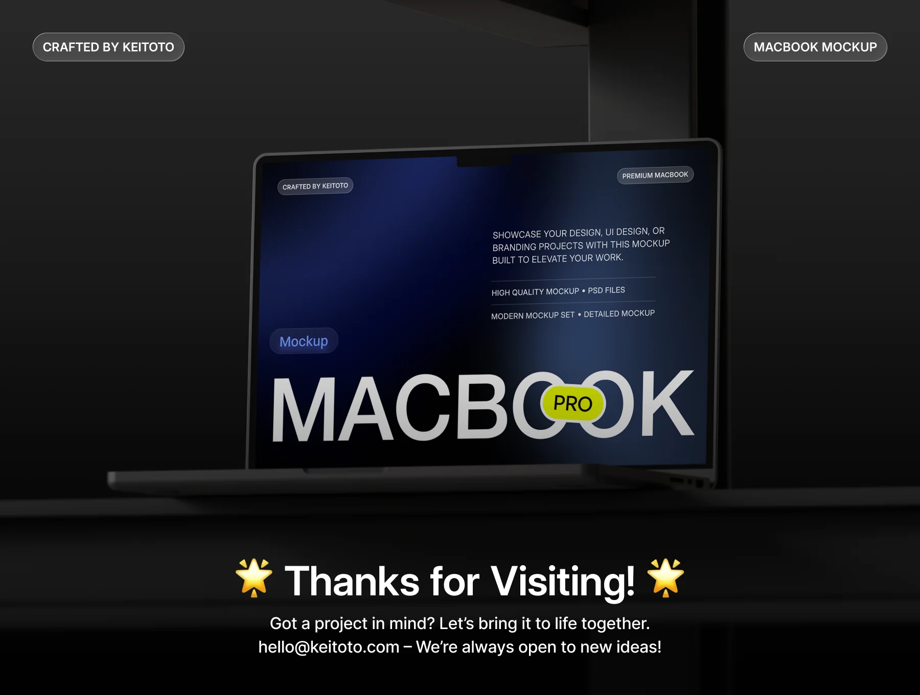 MacBook Pro Premium Noir Edition Mockup 4