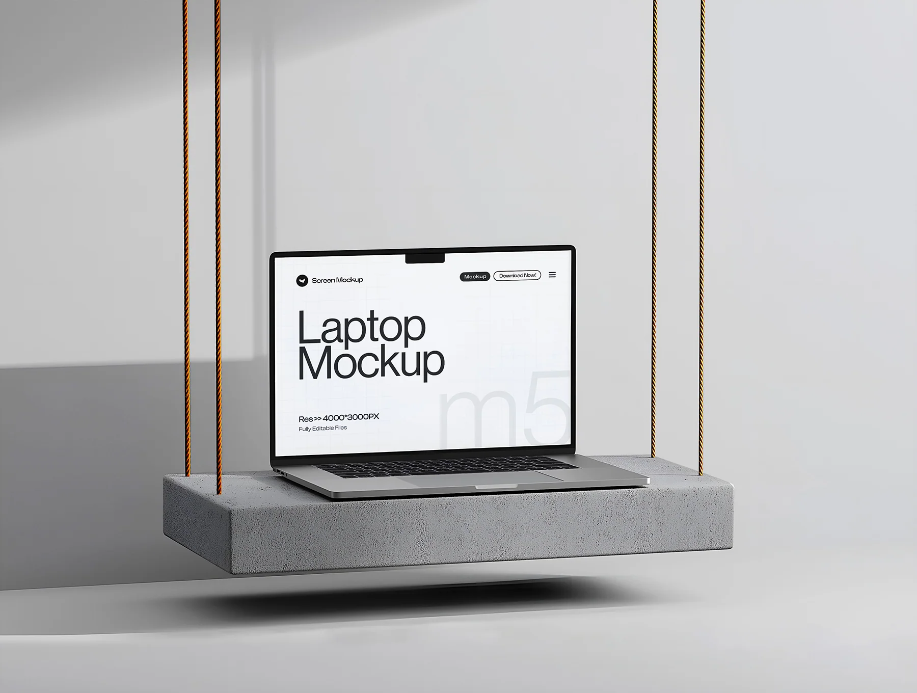 Macbook Screen Mockup Set - 06 Unique Scene